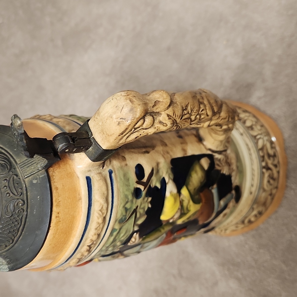 Vintage German Ceramic Beer Stein with Music Box - Picture 3 of 11